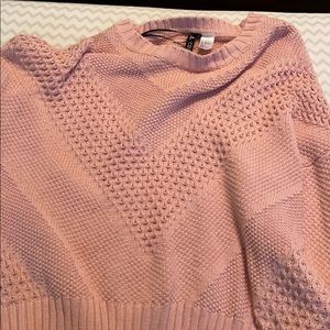 pink dog knit sweater